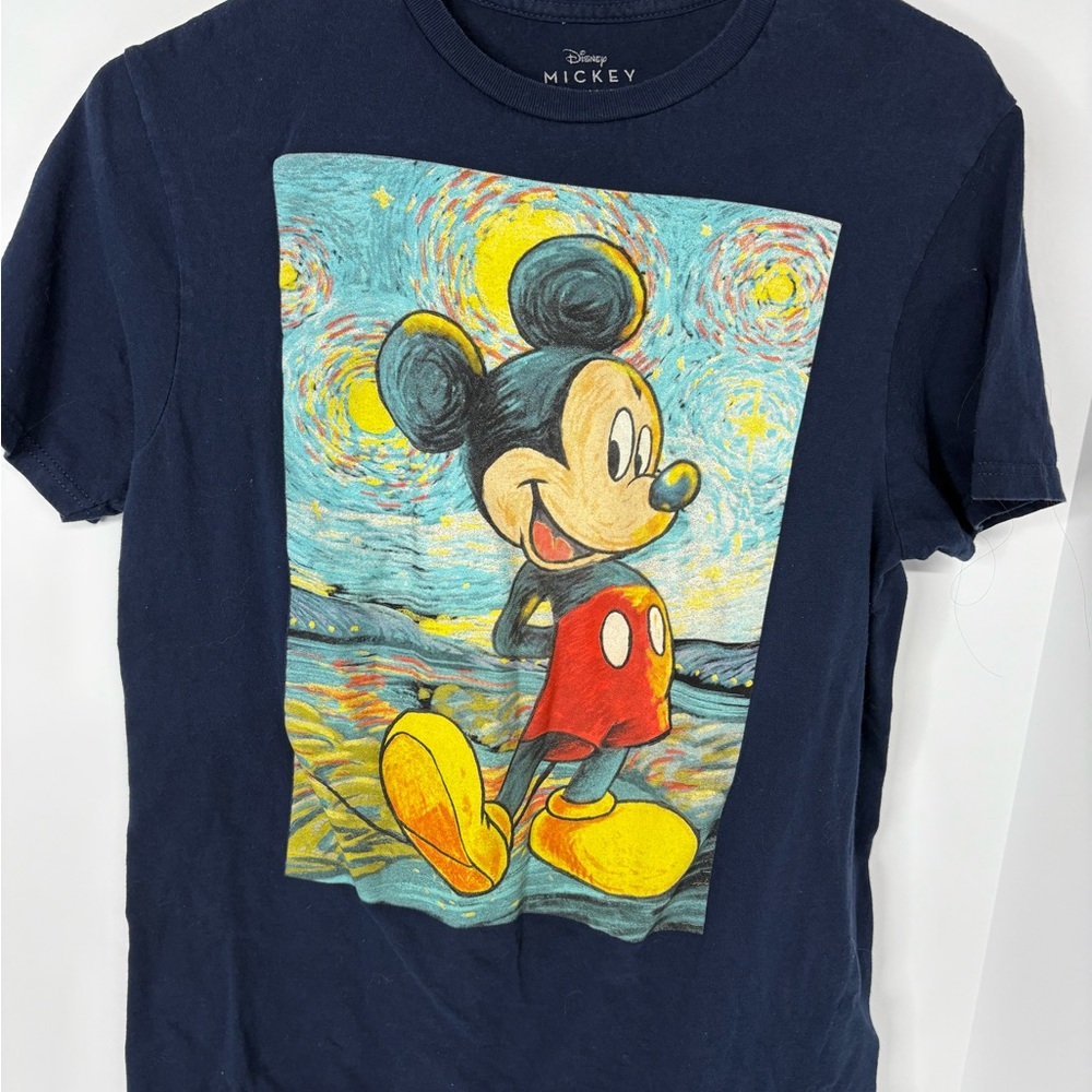 Disney Mickey Mouse Starry Graphic Tee - Navy and Multicolor